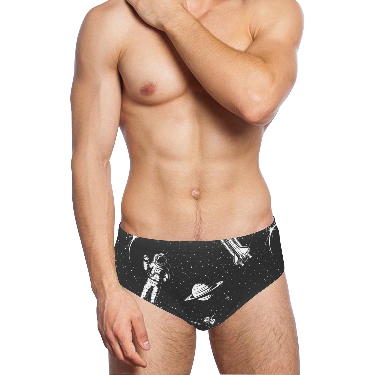 Space Pattern Men's Swimming Briefs