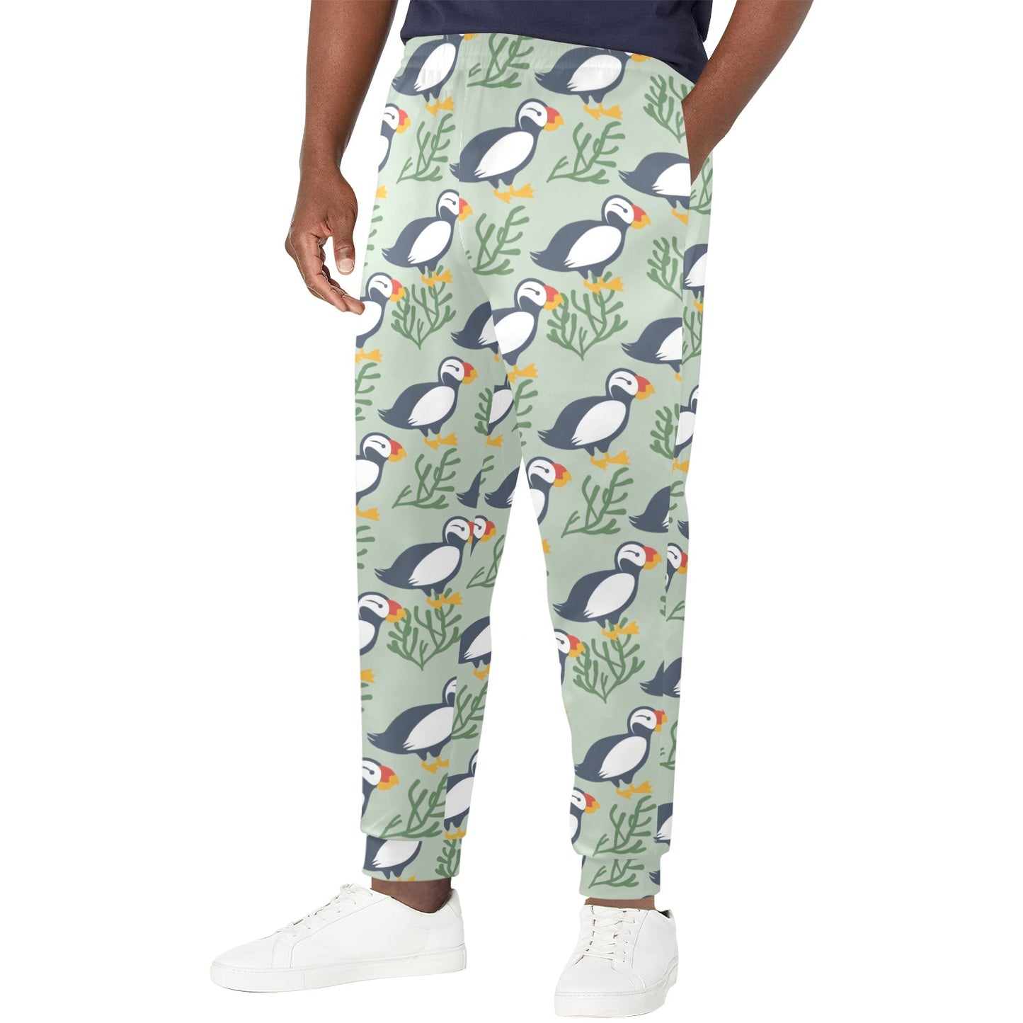 Puffin Pattern Print Design A04 Men's Casual Track Pants