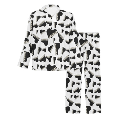 Piano Print Design LKS405 Men's Long Pajama Set