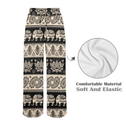 Elephant Hansa Lotus Pattern Women's Wide Leg Lounge Pants