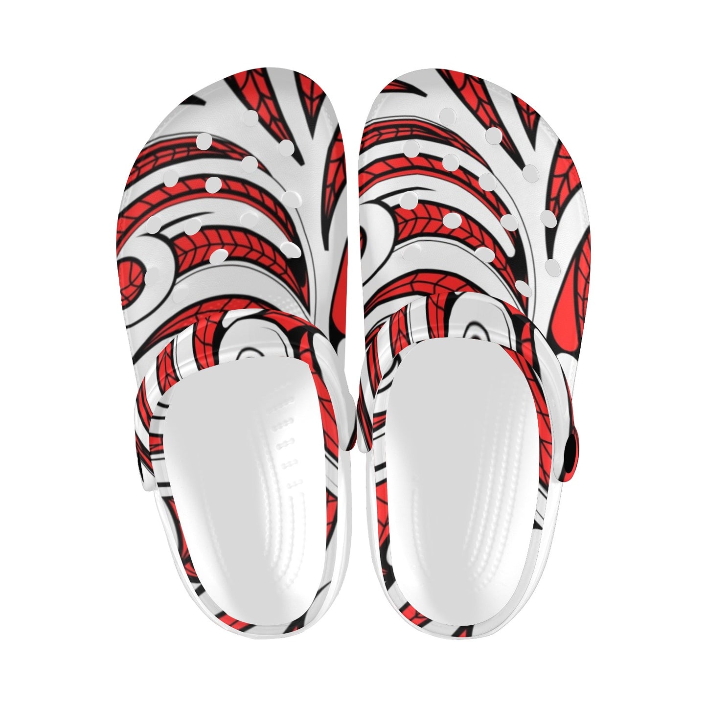 Maori Polynesian Themed Design Print Unisex Clogs Shoes