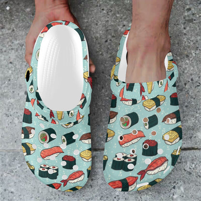 Sushi Pattern Design Unisex Clogs Shoes