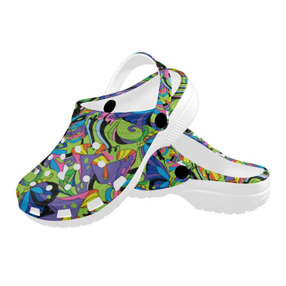 Psychedelic Trippy Mushroom Themed Unisex Clogs Shoes