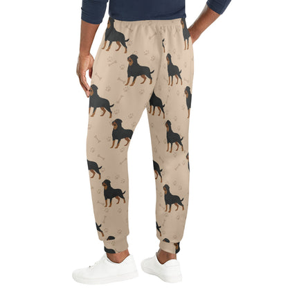 Rottweiler Pattern Print Design A01 Men's Casual Track Pants