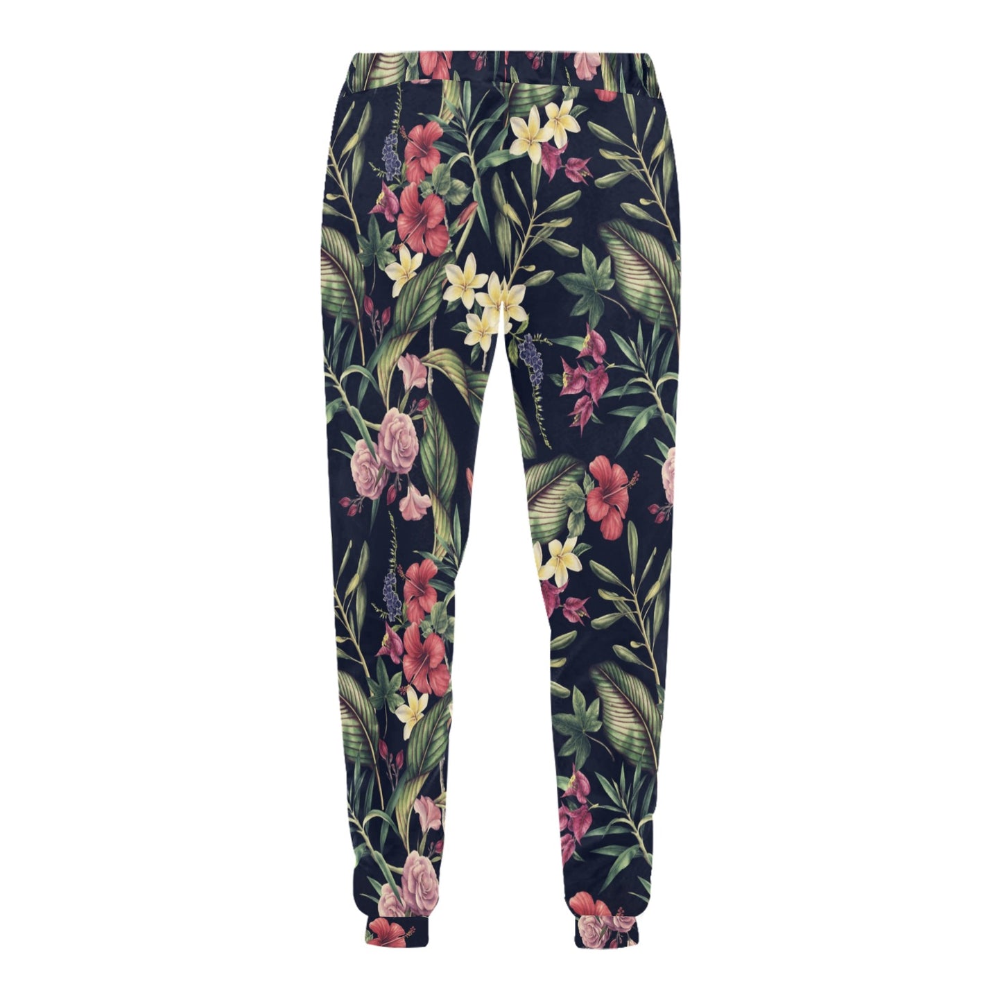 Tropical Flower Pattern Men's Sweatpants