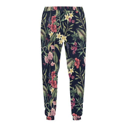 Tropical Flower Pattern Men's Sweatpants