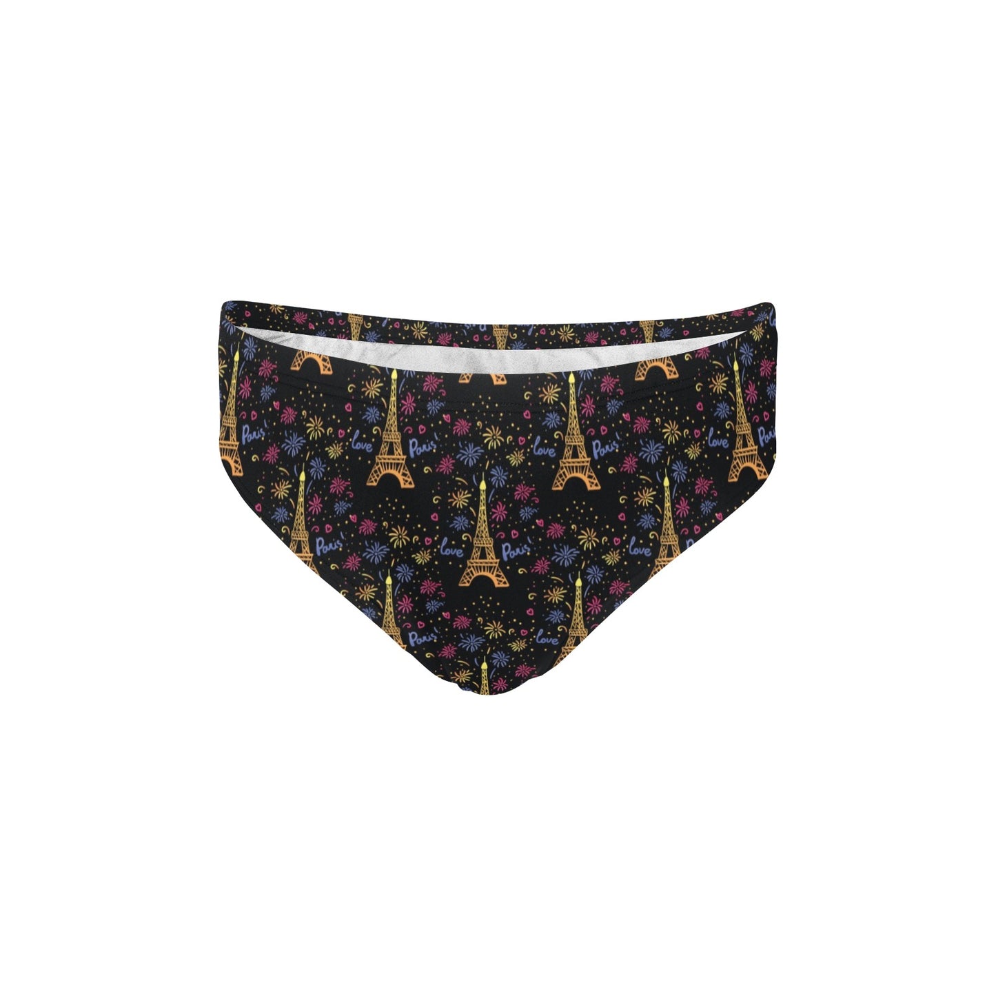 Eiffel Tower Love Paris Print Men's Swimming Briefs