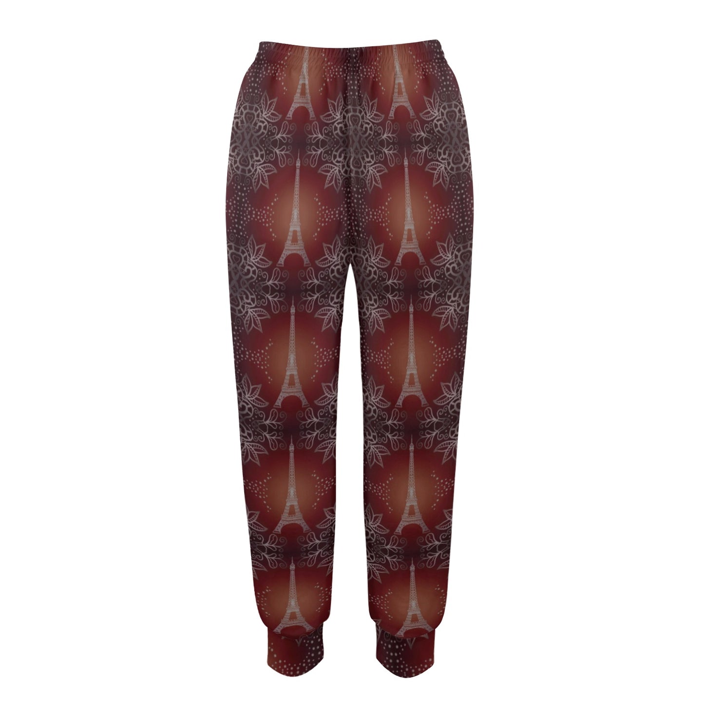 Eiffel Tower Drawing Print Women's Casual Track Pants