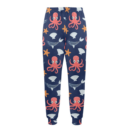 Octopus Pattern Print Design A04 Men's Casual Track Pants