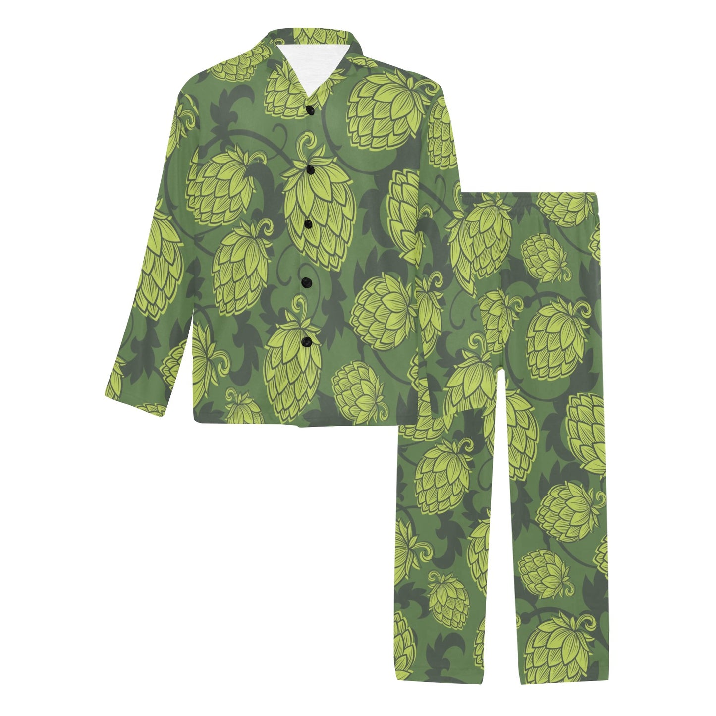 Hope Pattern Print Design 02 Men's Long Pajama Set