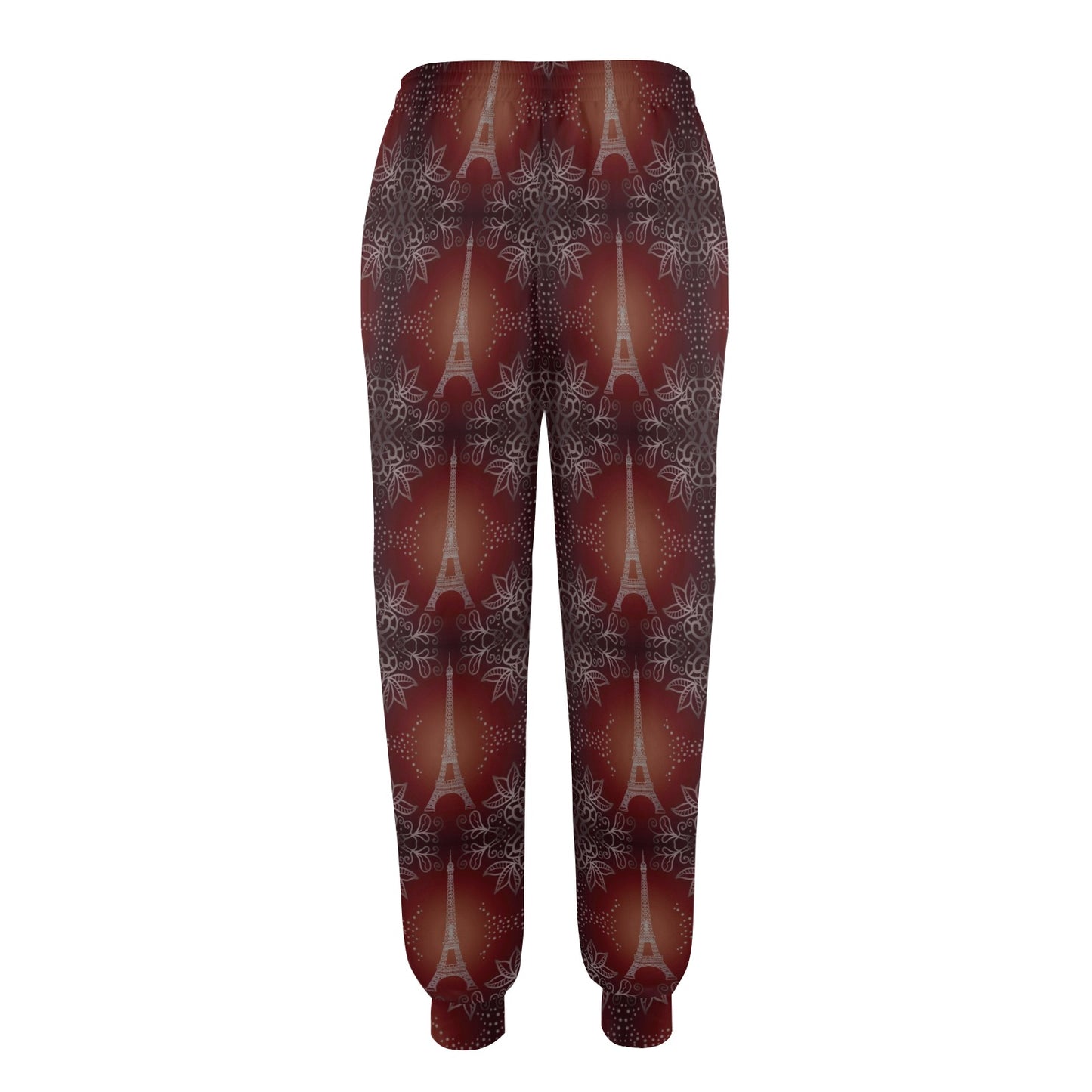 Eiffel Tower Drawing Print Women's Casual Track Pants