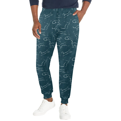 Kitten Design Print Pattern JJ0356 Men's Casual Track Pants