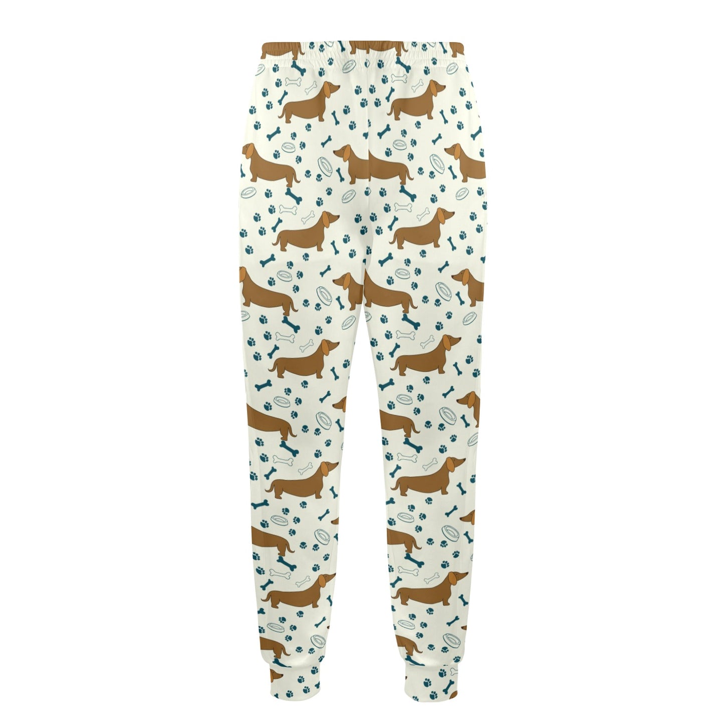 Dachshund Pattern Print Design 01 Men's Casual Track Pants