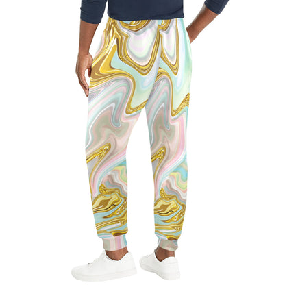 Gold Sweet Marble Men's Casual Track Pants