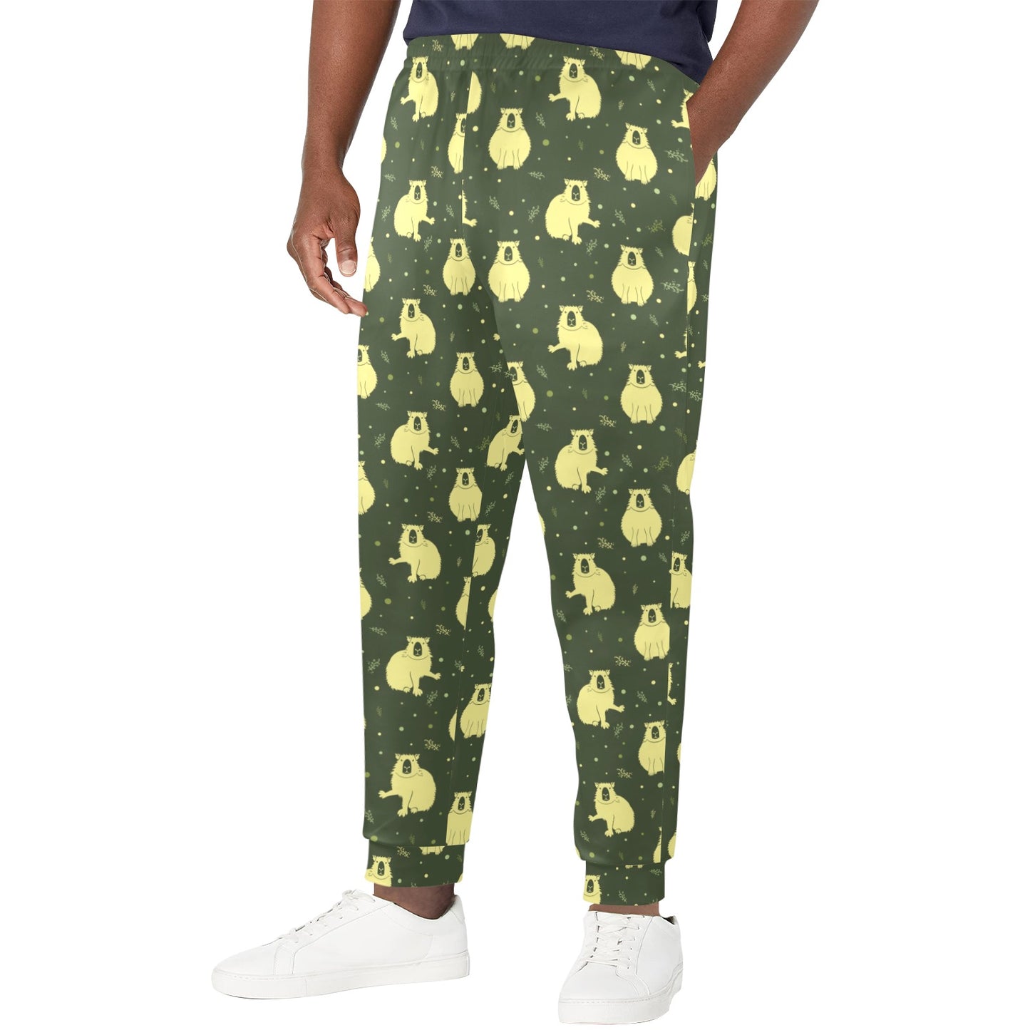 Capybara Pattern Print Design 03 Men's Casual Track Pants