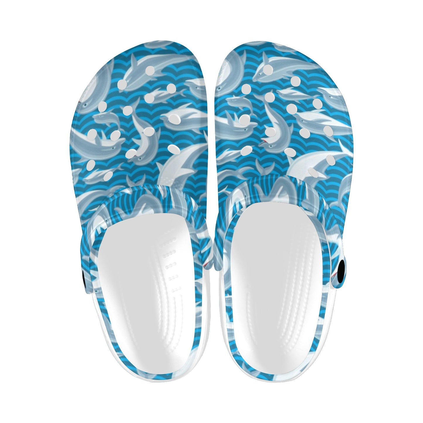 Dolphin Cute Print Pattern Unisex Clogs Shoes
