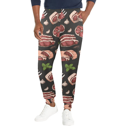 Meat Pattern Print Design 02 Men's Casual Track Pants