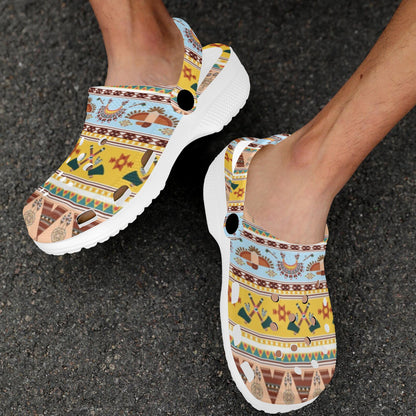 Native American Pattern Design Print Unisex Clogs Shoes