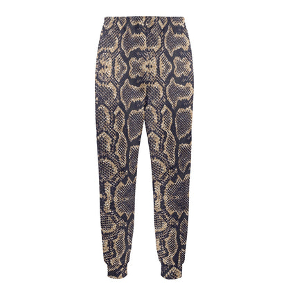 Snake Skin Pattern Print Men's Casual Track Pants