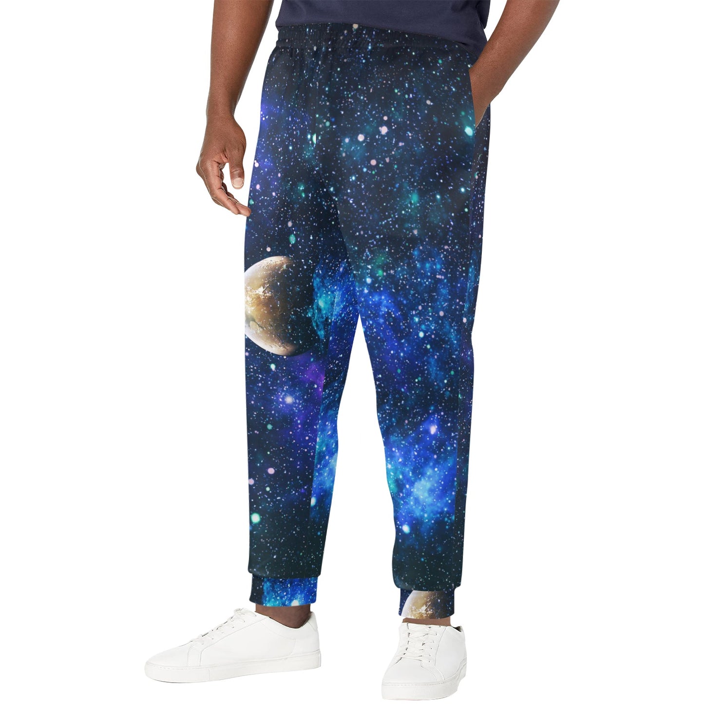Galaxy Stardust Planet Space Print Men's Casual Track Pants