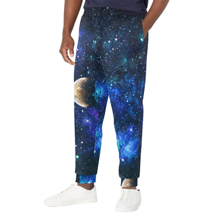 Galaxy Stardust Planet Space Print Men's Casual Track Pants