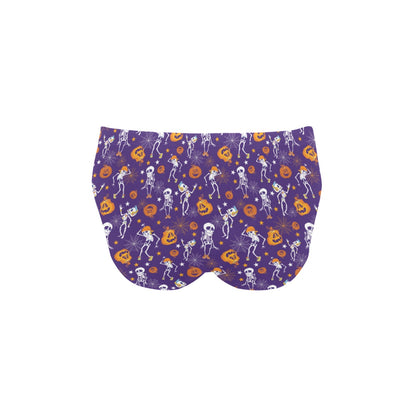 Skeleton Halloween Dance Print Design LKS304 Men's Swimming Briefs