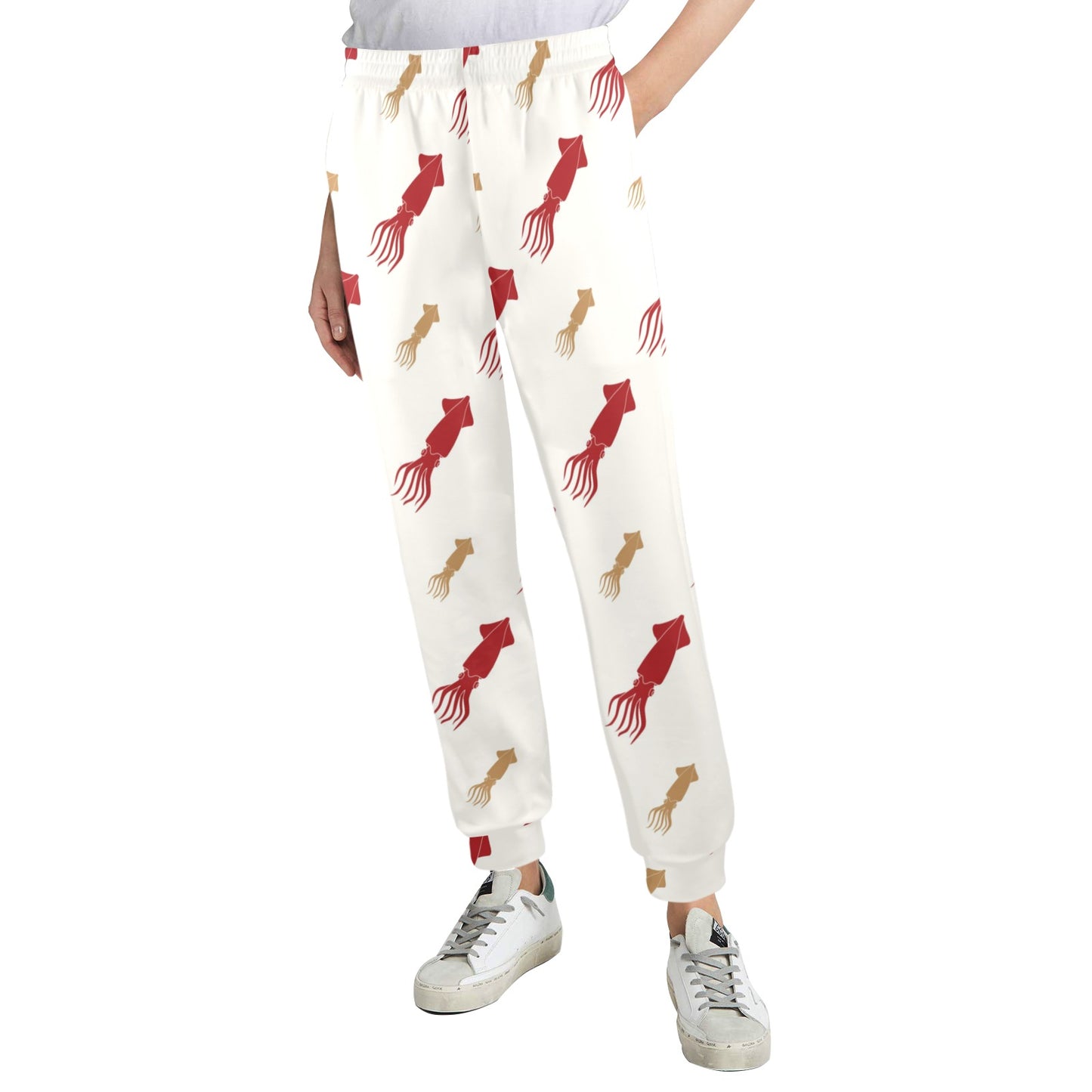 Giant Squid Pattern Print Design 01 Women's Casual Track Pants