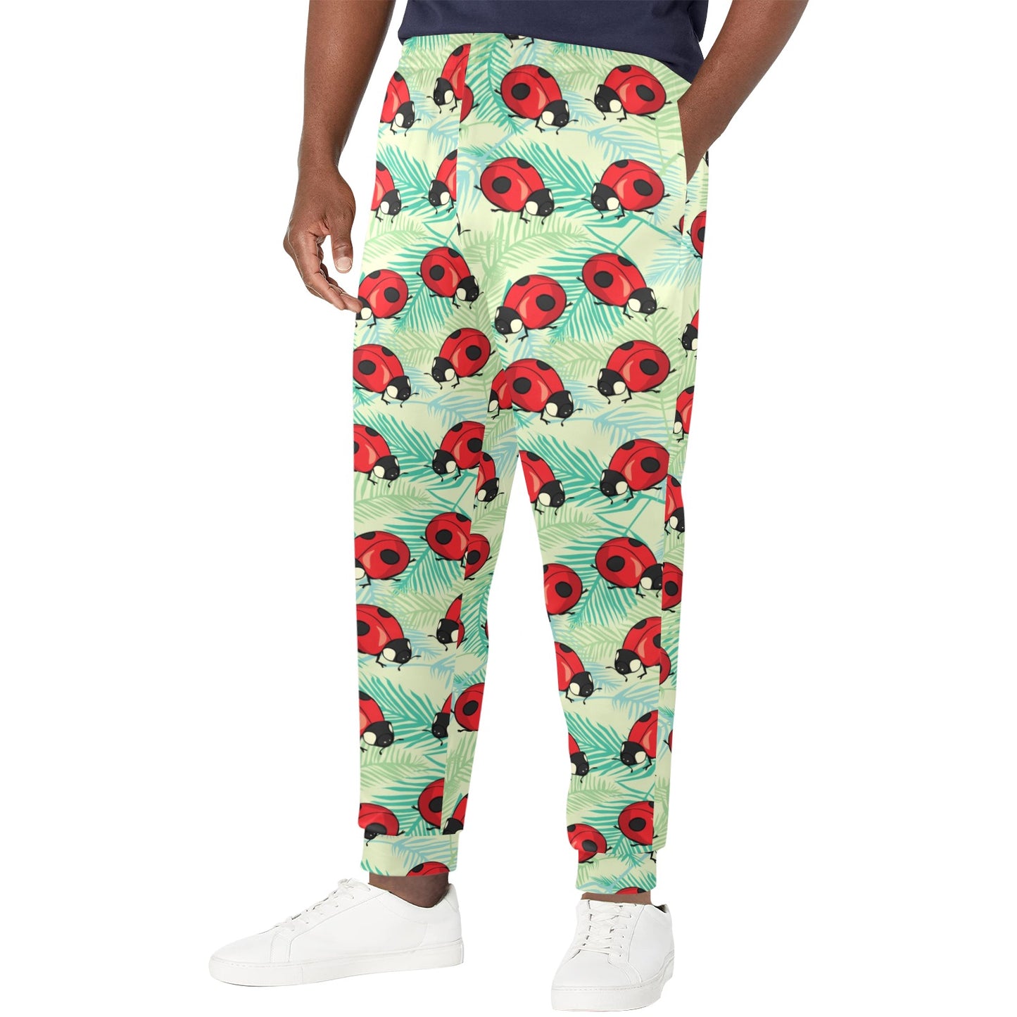 Ladybug Cute Print Pattern Men's Casual Track Pants