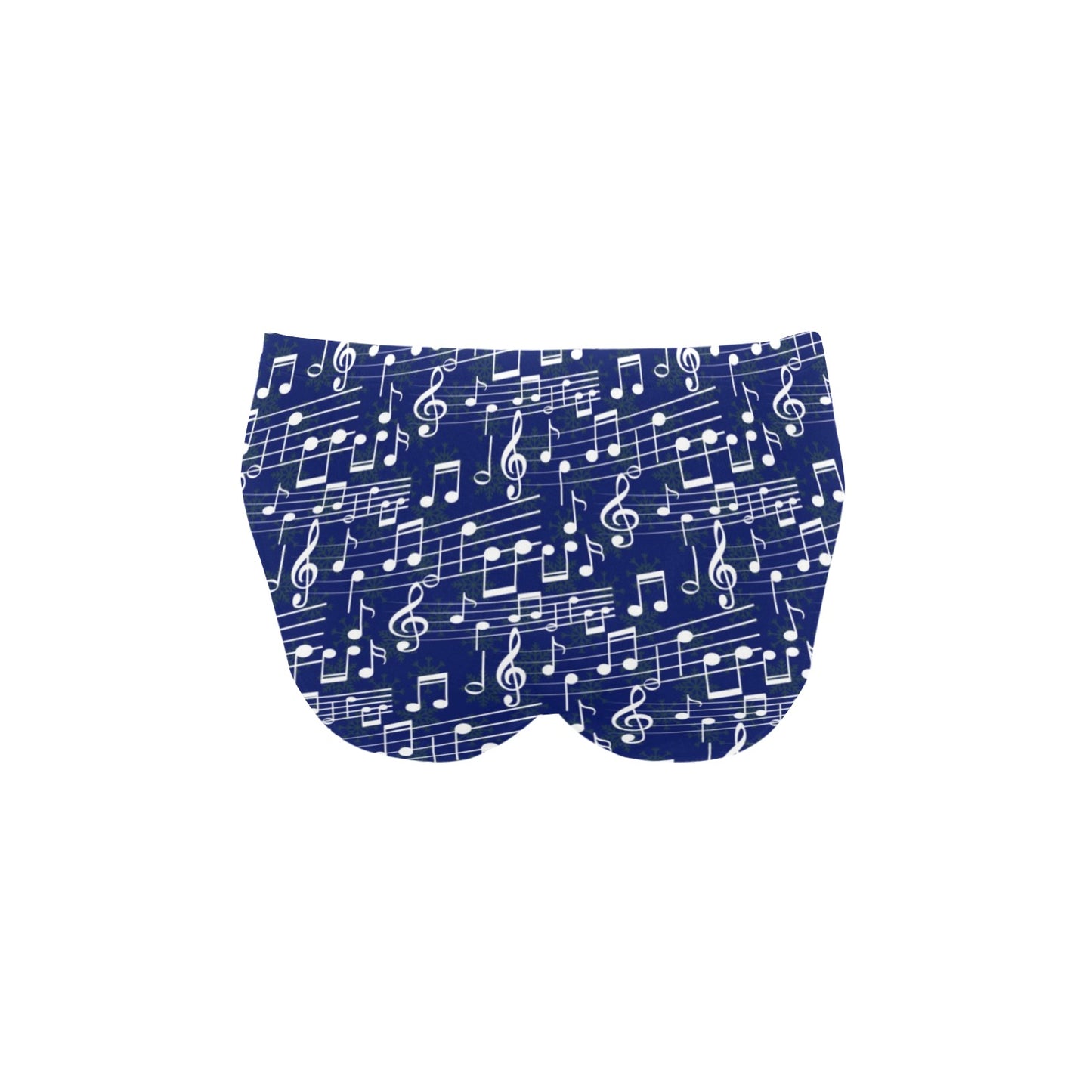 Music Note Blue Themed Print Men's Swimming Briefs