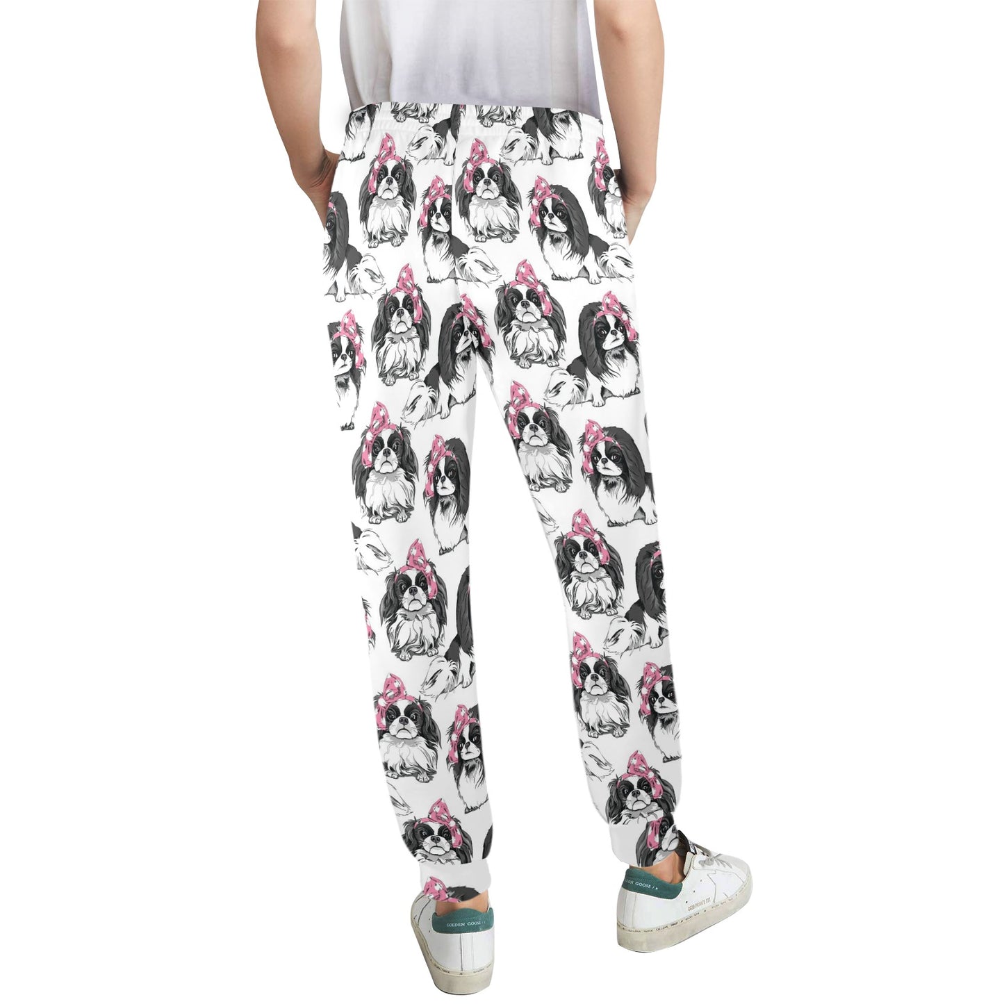 Japanese Chin Pattern Print Design 01 Women's Casual Track Pants