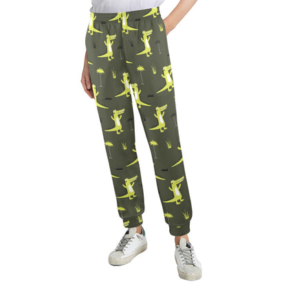 Alligator Pattern Print Design 05 Women's Casual Track Pants