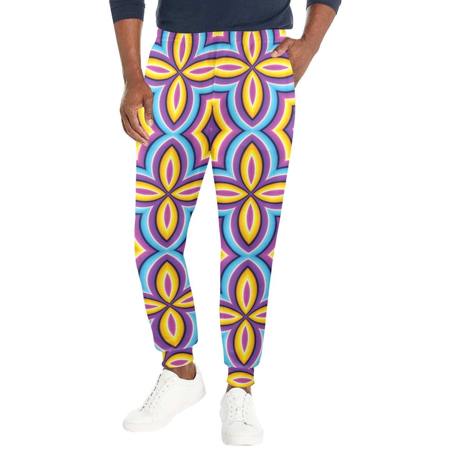 Optical illusion Pattern Print Design A03 Men's Casual Track Pants