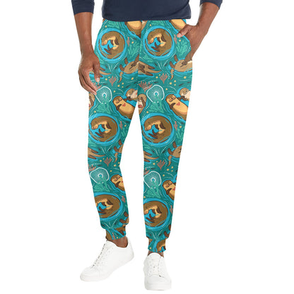 Sea Otter Pattern Print Design 01 Men's Casual Track Pants