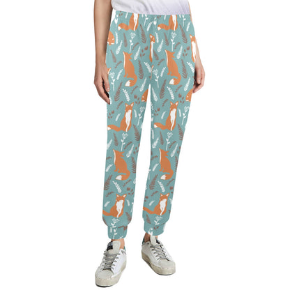 Fox Forest Print Pattern Women's Casual Track Pants