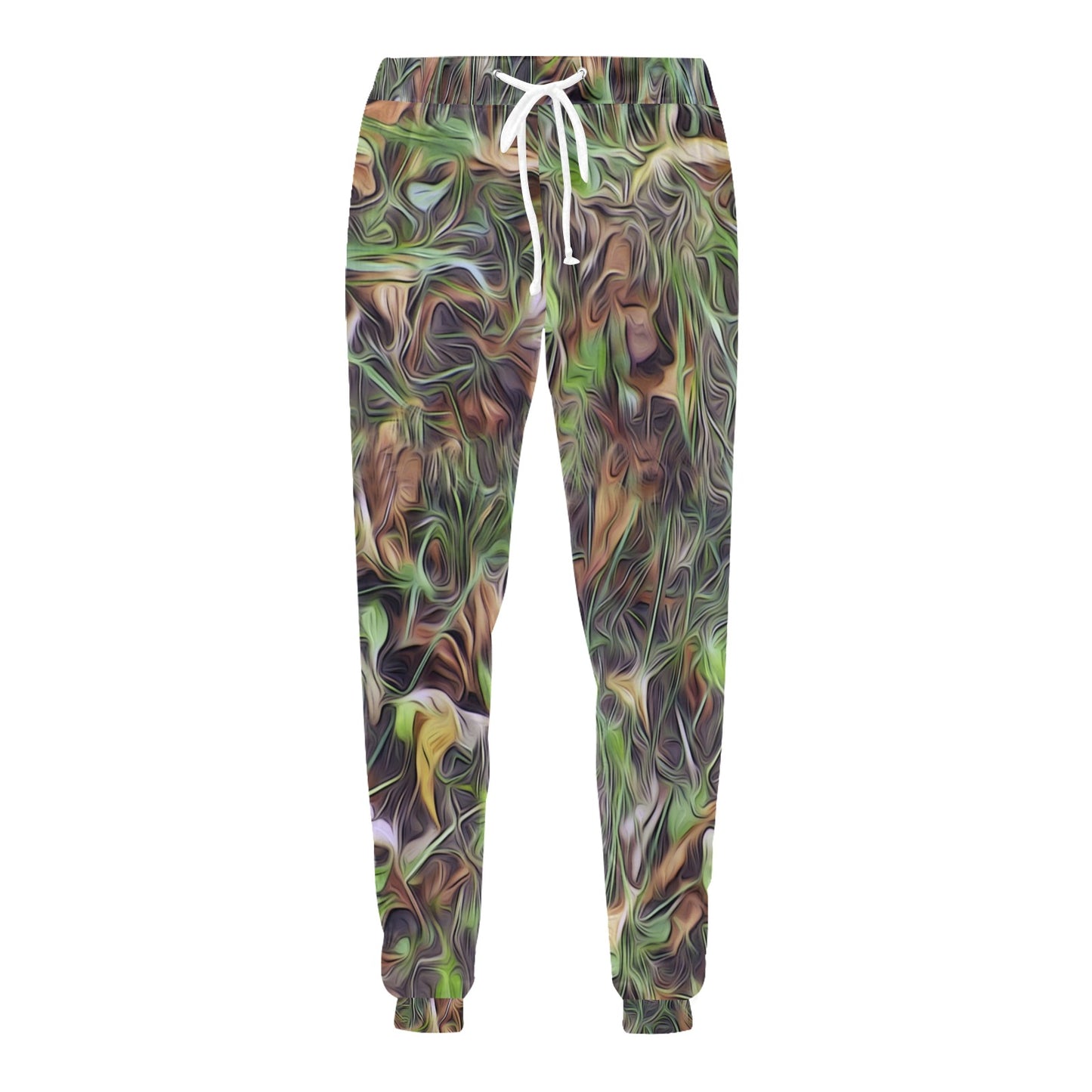 Camouflage Realistic Tree Print Men's Sweatpants