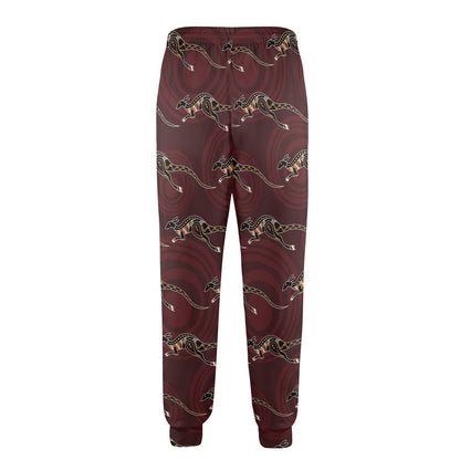 Kangaroos Pattern Print Design 05 Men's Casual Track Pants