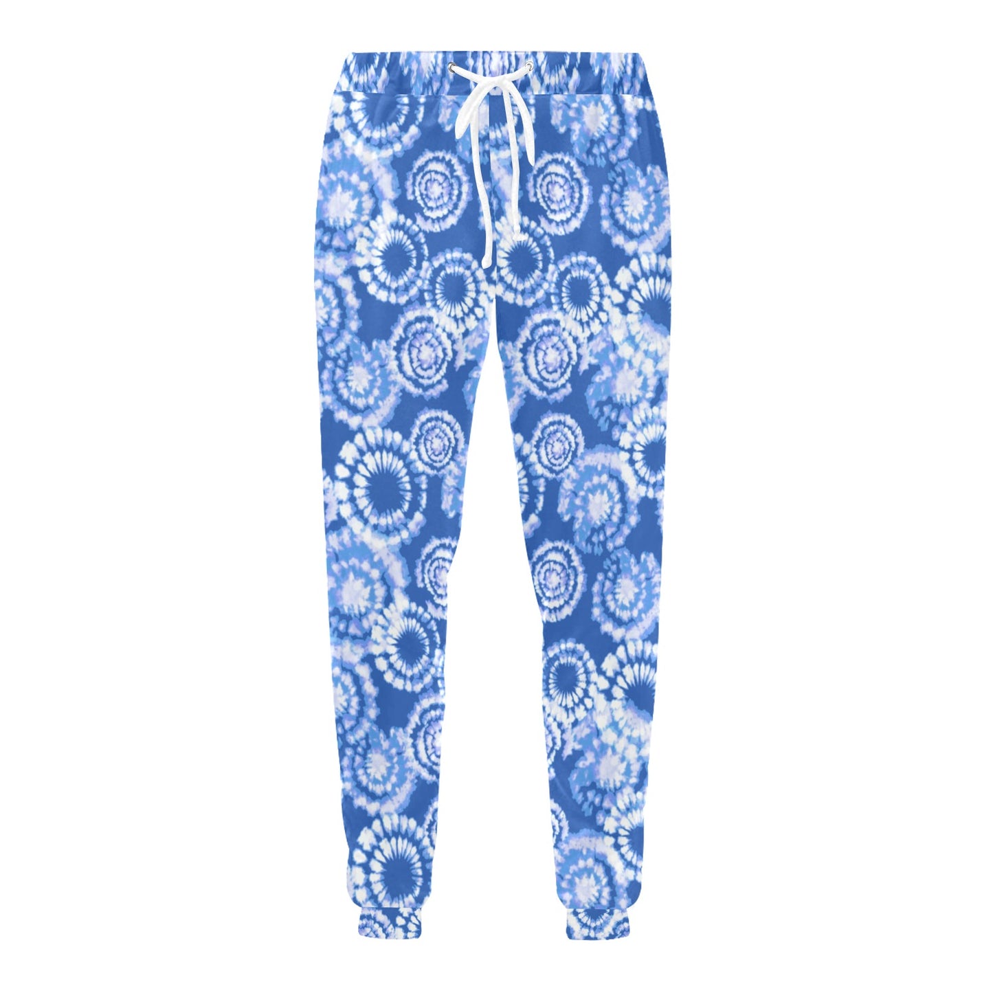 Tie Dye Blue Design Print Men's Sweatpants