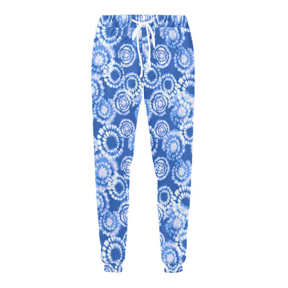 Tie Dye Blue Design Print Men's Sweatpants