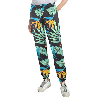 Tropical Palm Leaves Hawaiian Flower Women's Casual Track Pants