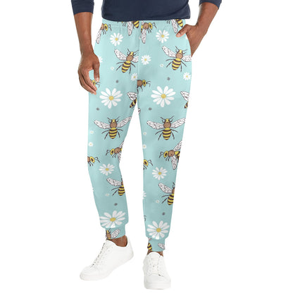 Bee Pattern Print Design BEE010 Men's Casual Track Pants