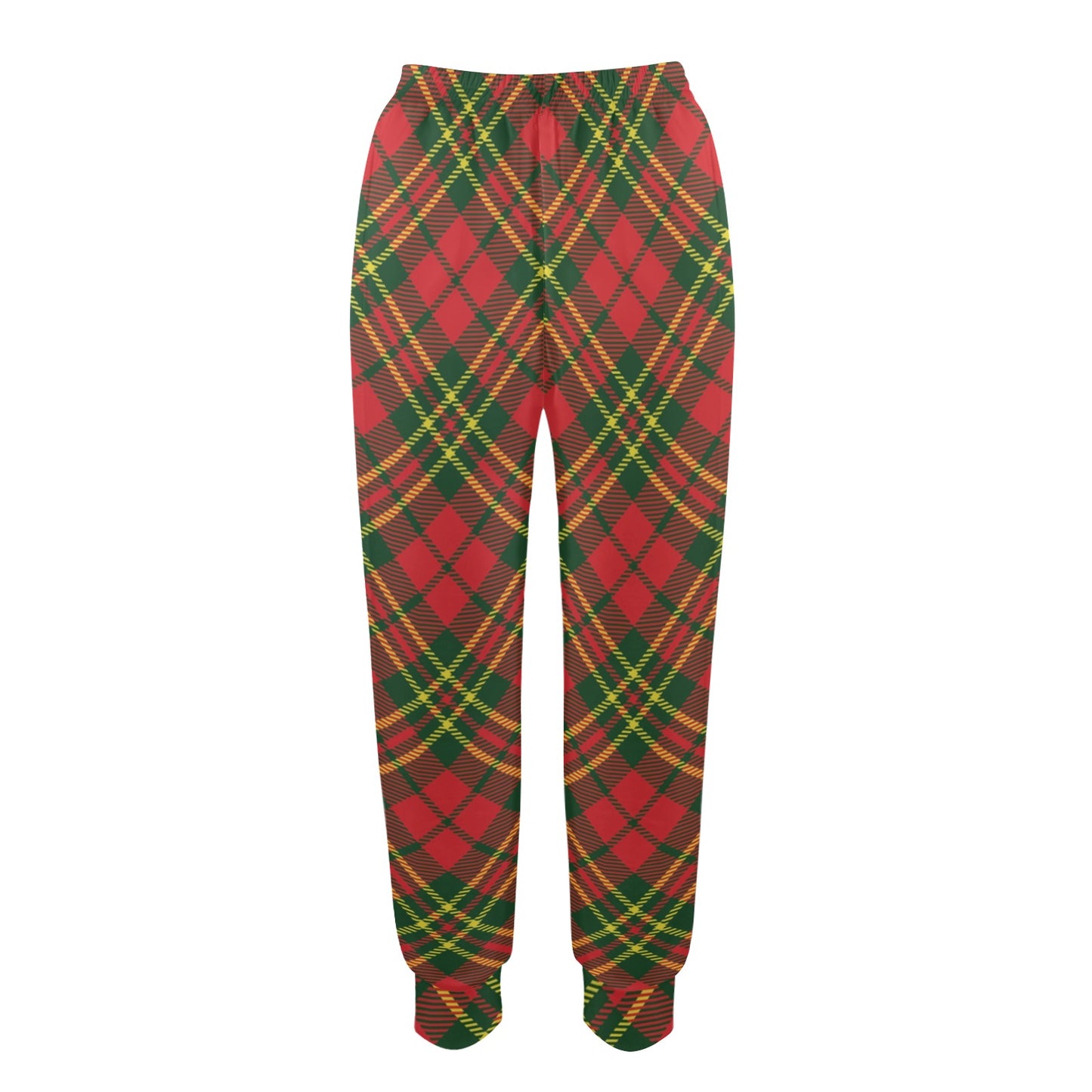 Plaid Holiday Pattern Print Design A01 Women's Casual Track Pants