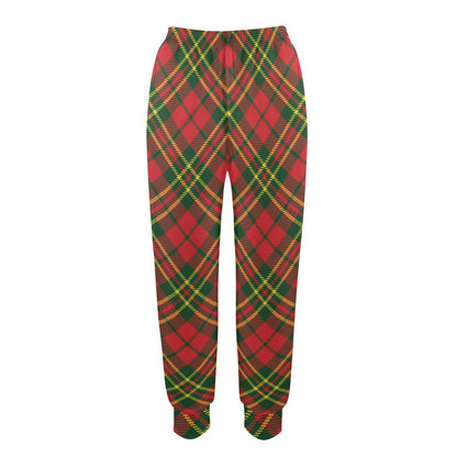 Plaid Holiday Pattern Print Design A01 Women's Casual Track Pants
