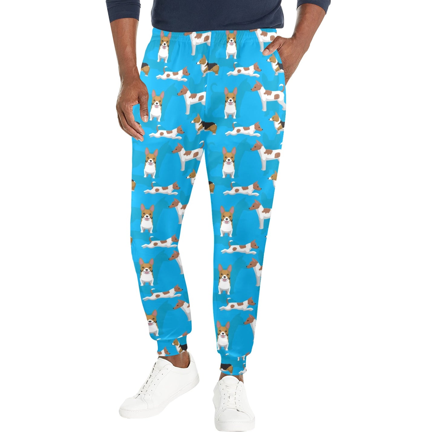 Cardigan Welsh Corgis Pattern Print Design 01 Men's Casual Track Pants