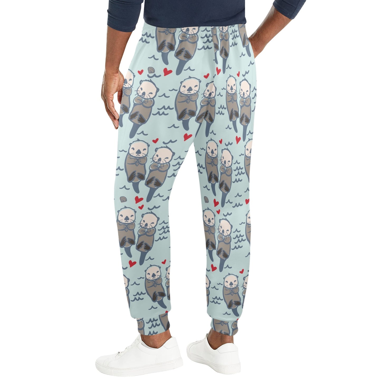 Sea Otter Pattern Print Design 03 Men's Casual Track Pants