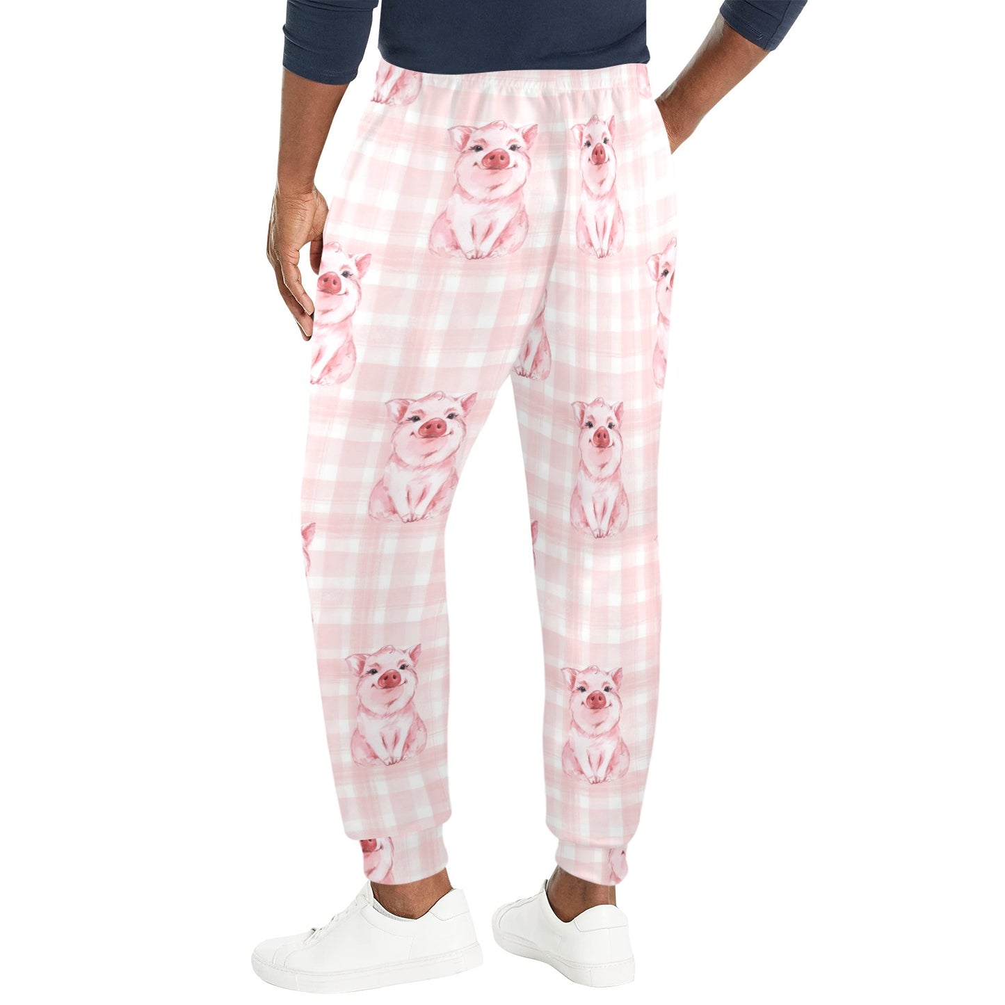 Pig Baby Pattern Print Design 01 Men's Casual Track Pants