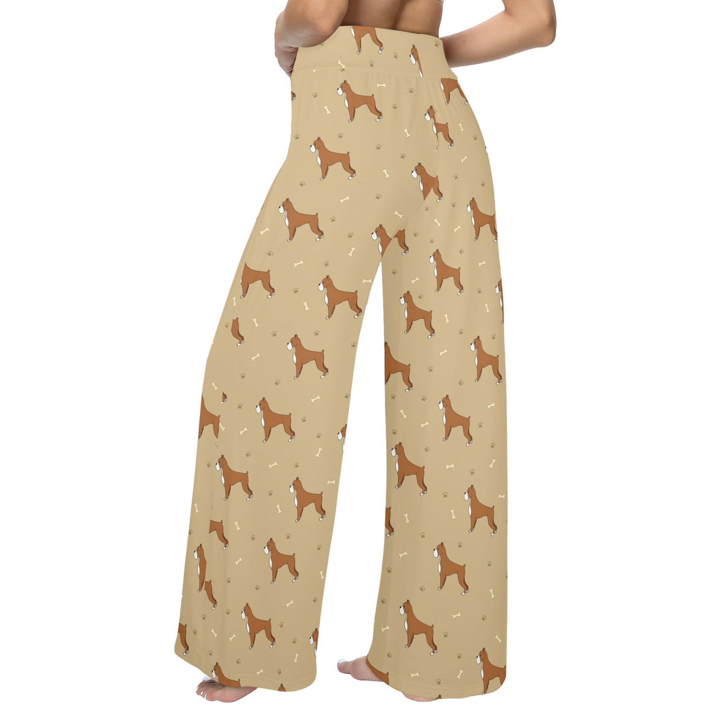 Boxers Pattern Print Design 02 Women's Wide Leg Lounge Pants