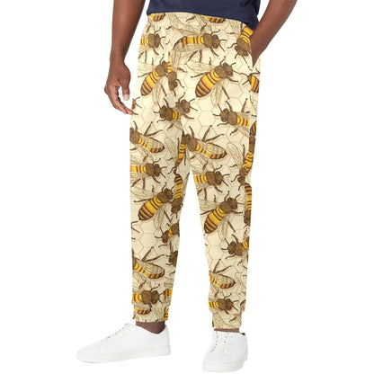 Bee Pattern Print Design BEE05 Men's Casual Track Pants
