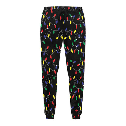 Christmas Light Pattern Print Design 04 Men's Sweatpants