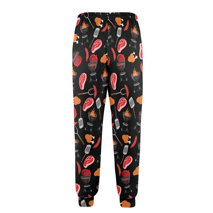 Barbecue Pattern Print Design 04 Men's Casual Track Pants
