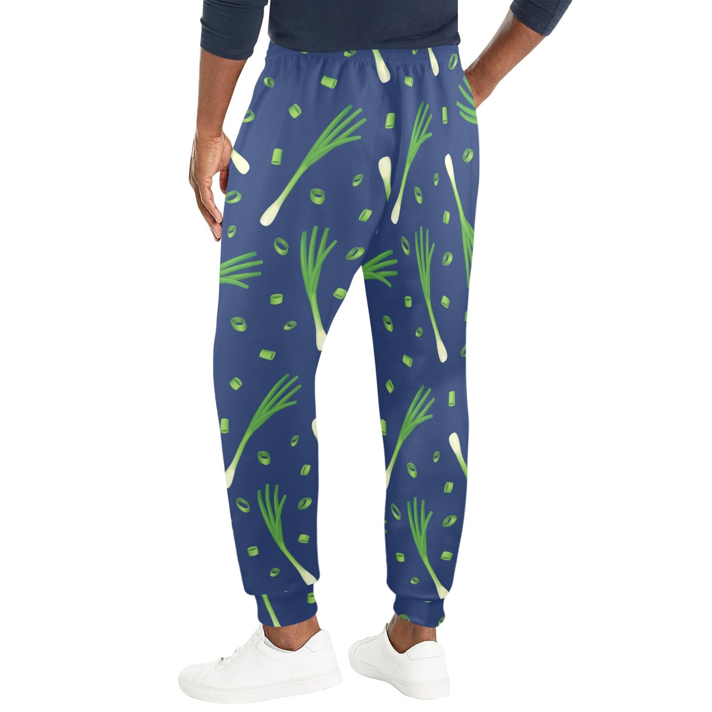 Leek Pattern Print Design 02 Men's Casual Track Pants